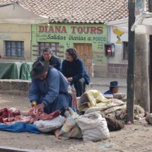 Meat market in Potosi